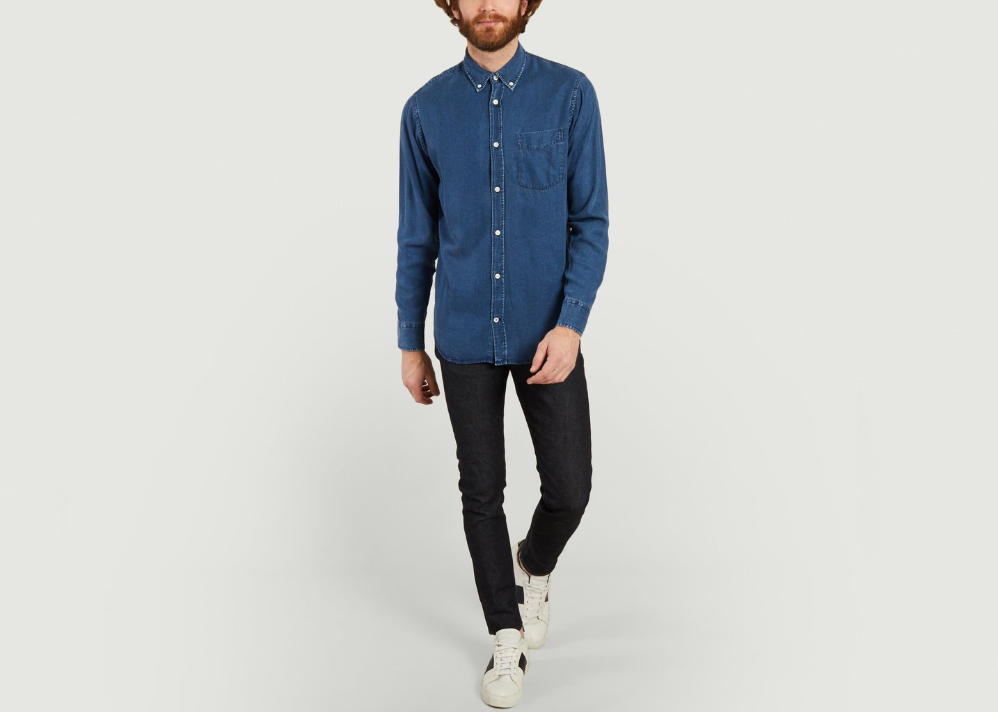 L'exception Chemise Levon Indigo No Nationality 07
