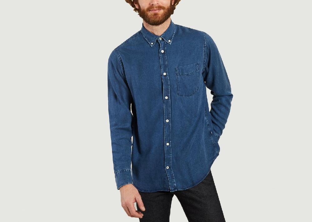 l'exception Chemise Levon Indigo No Nationality 07