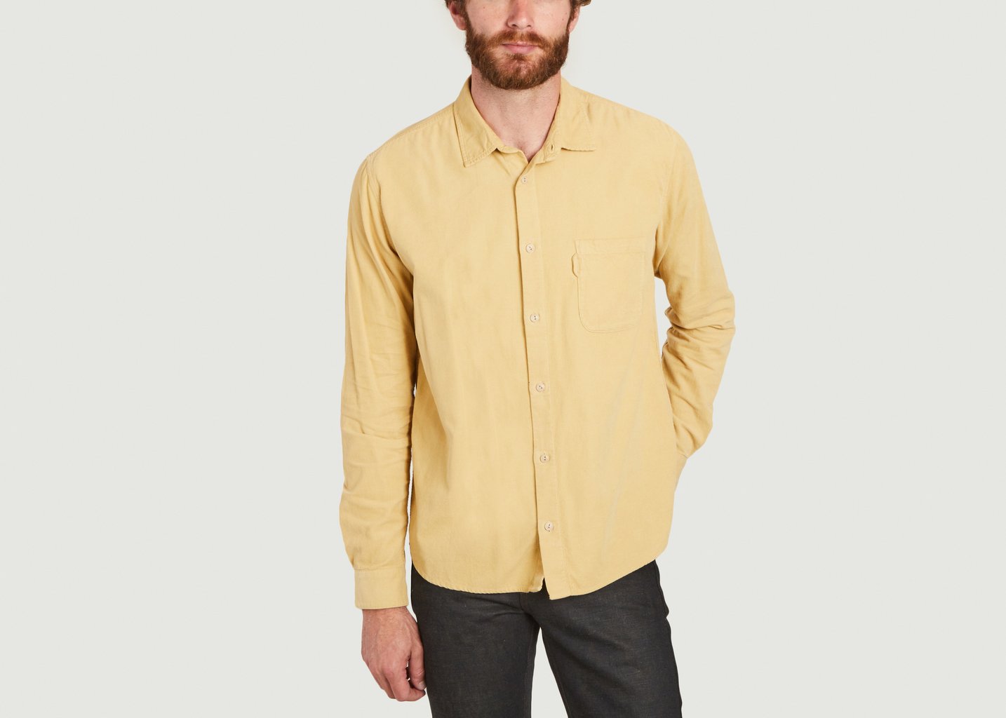 l'exception Chemise manche longue Curtis Beige YMC