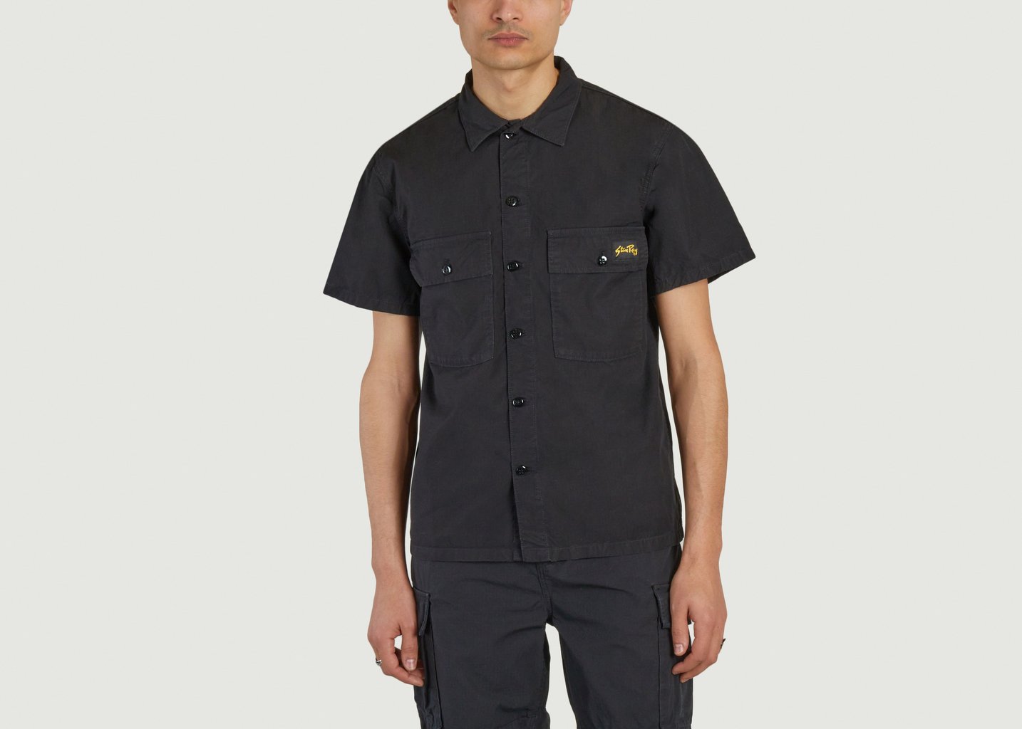 L'exception Chemise Manches Courtes Noir Stan Ray