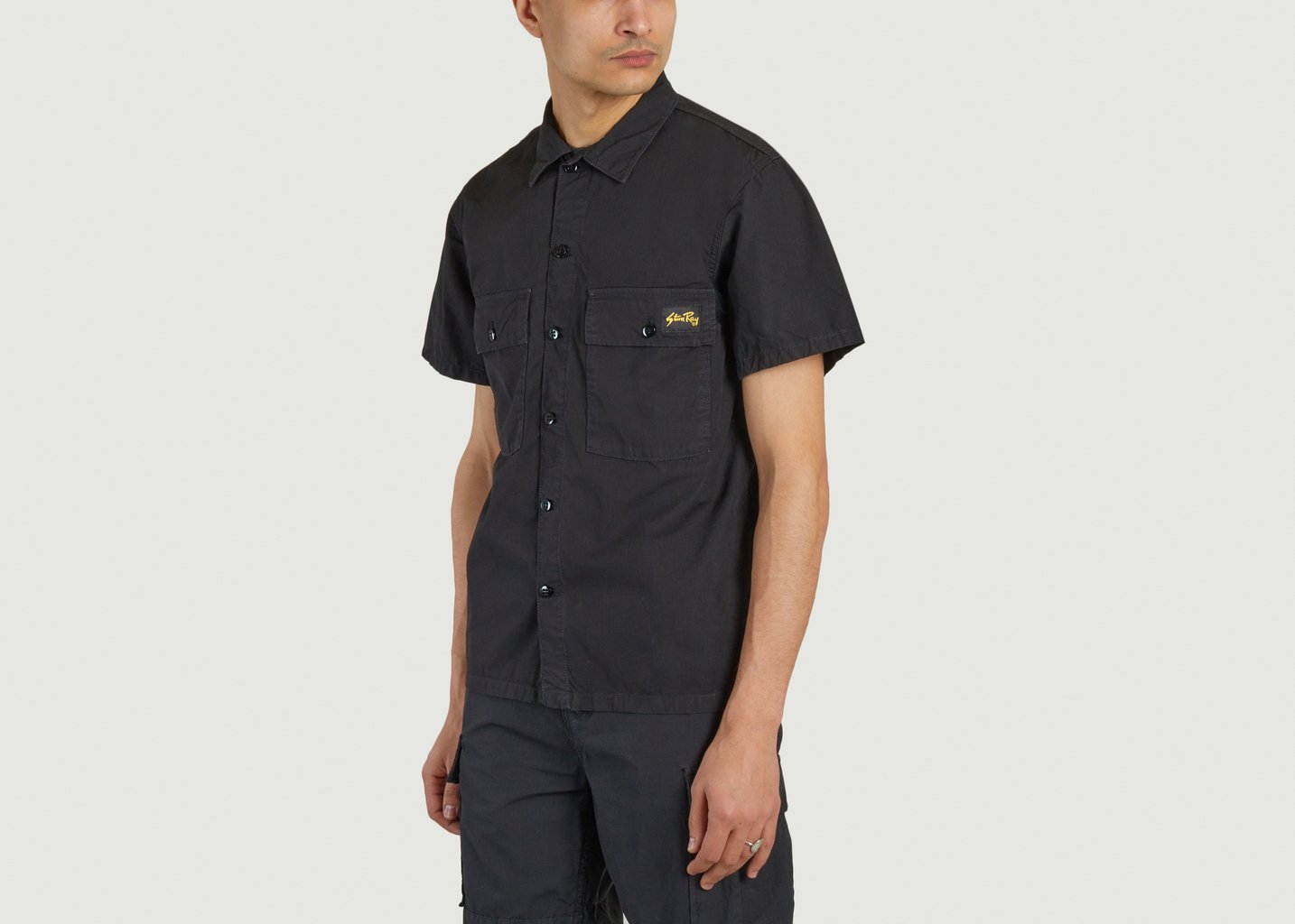 L'exception Chemise Manches Courtes Noir Stan Ray