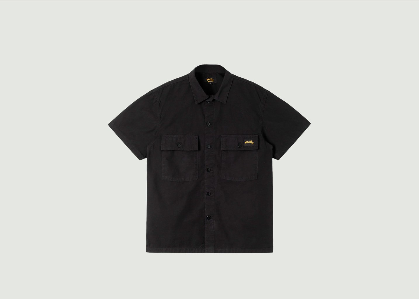 l'exception Chemise Manches Courtes Noir Stan Ray