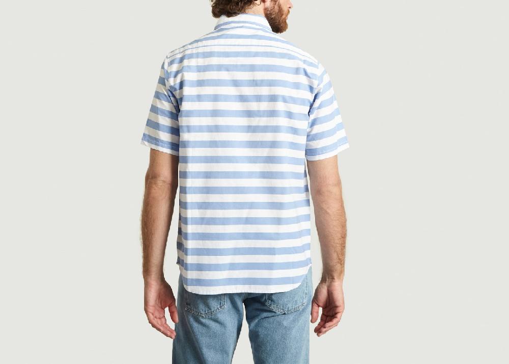 L'exception Chemise MC Rayée Bleu La Panoplie