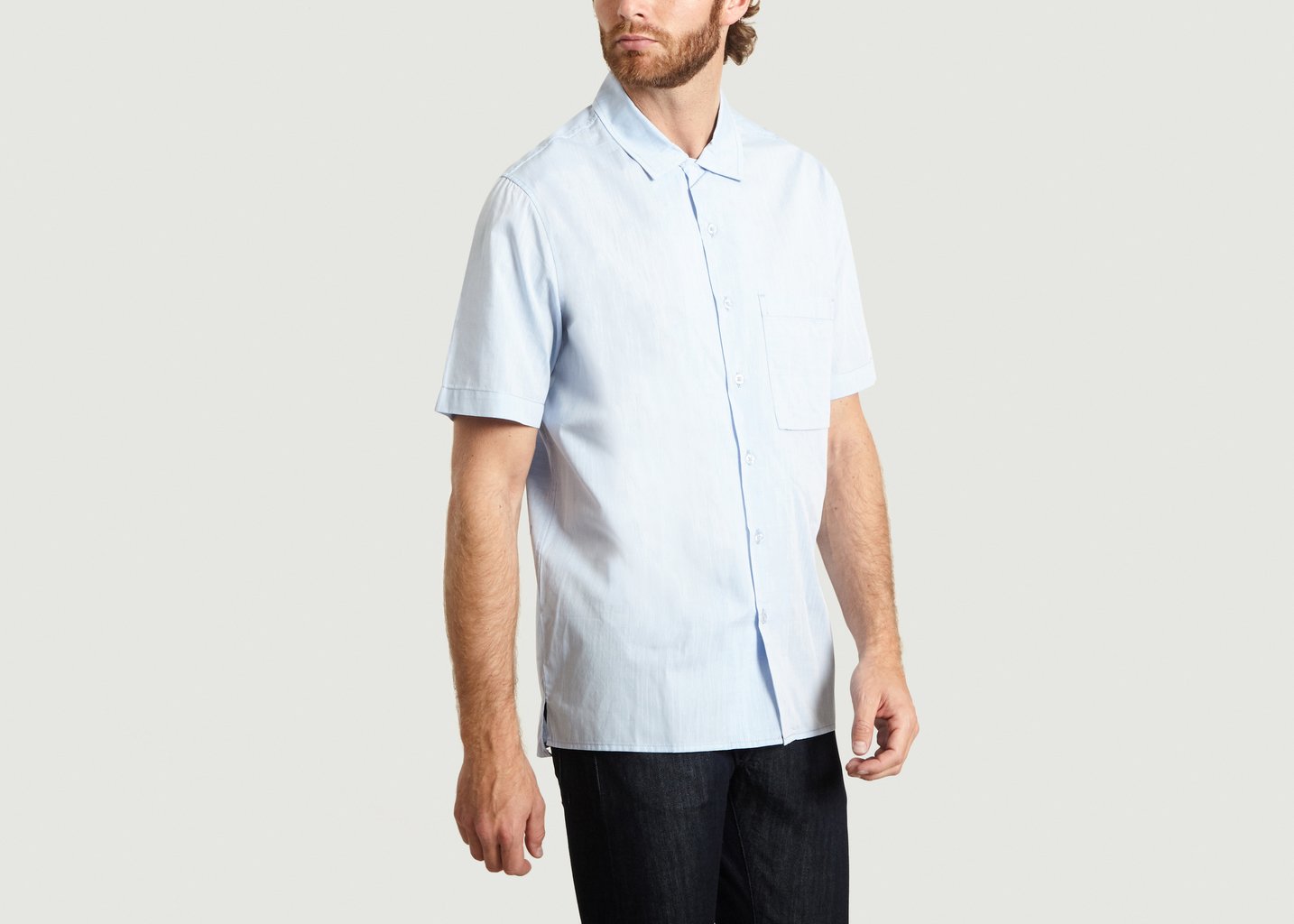 L'exception Chemise MC Sky Bleu Clair La Panoplie