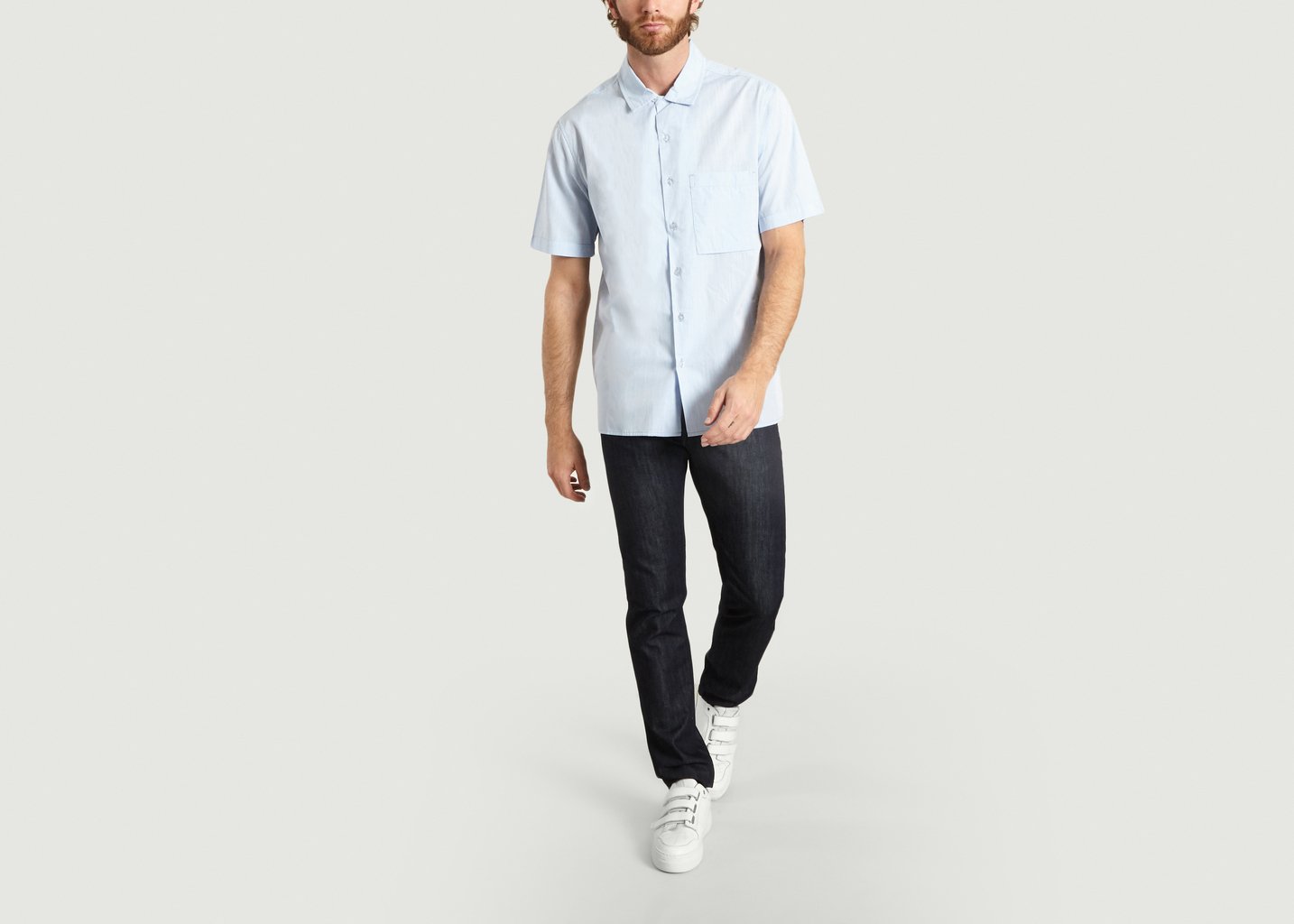 L'exception Chemise MC Sky Bleu Clair La Panoplie