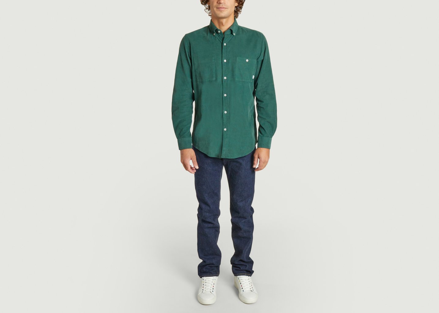 L'exception Chemise Microcord Vert Edmmond Studios