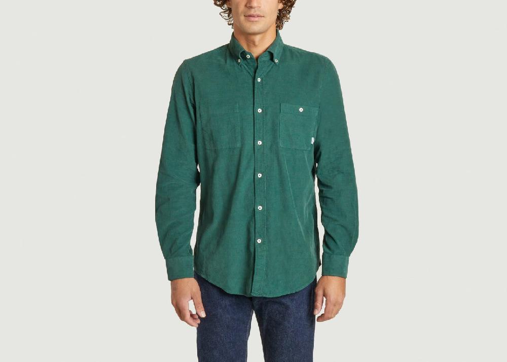 L'exception Chemise Microcord Vert Edmmond Studios