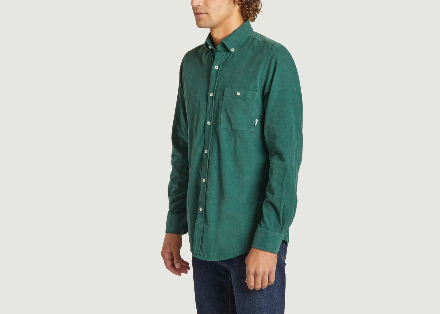 L'exception Chemise Microcord Vert Edmmond Studios