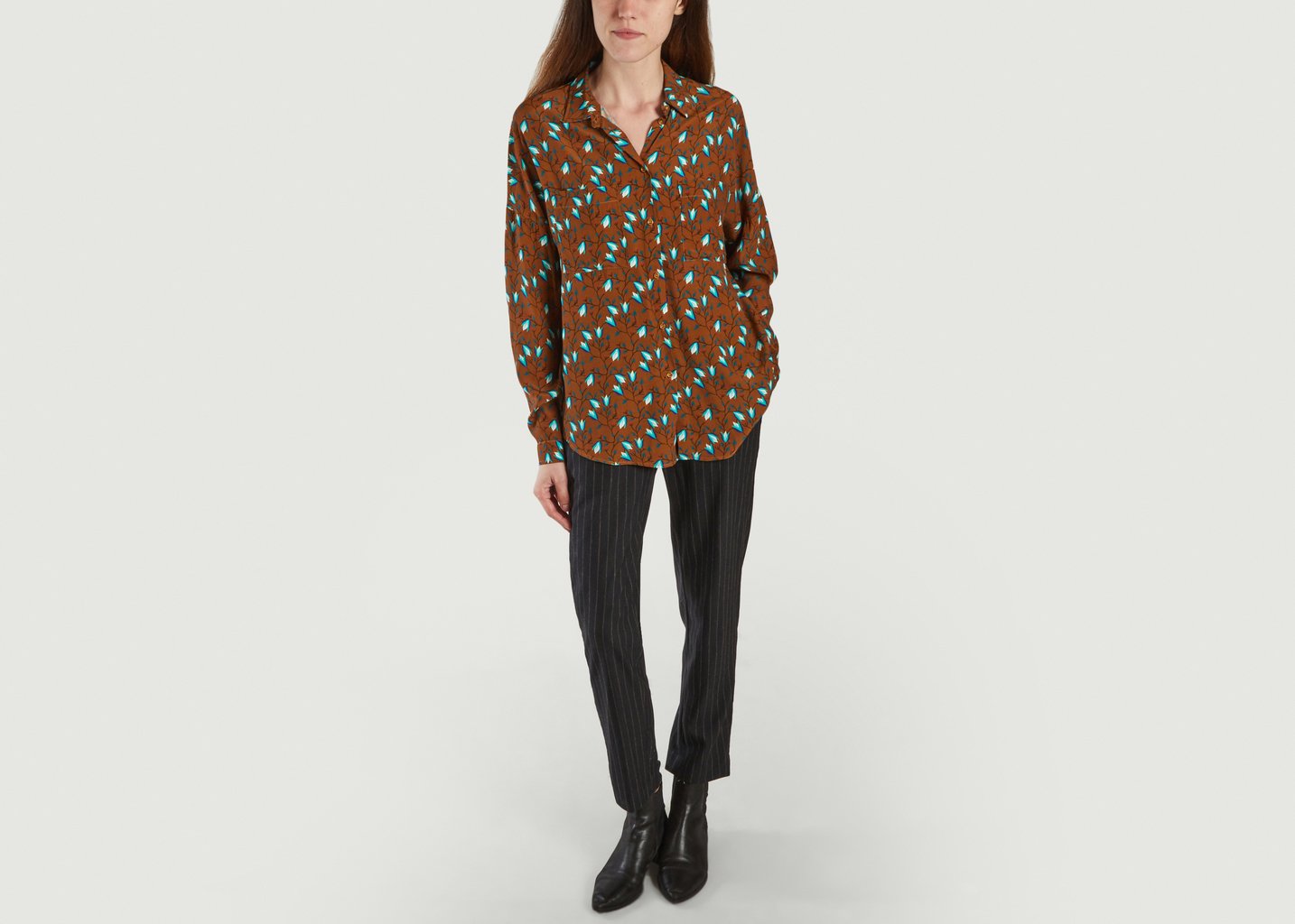 L'exception Chemise Mirtha Marron Tinsels