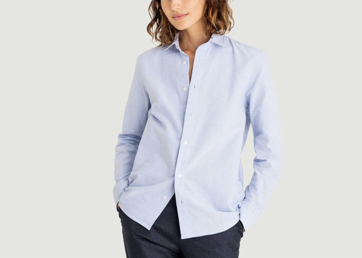 l'exception Chemise Ontario Bleu Clair noyoco