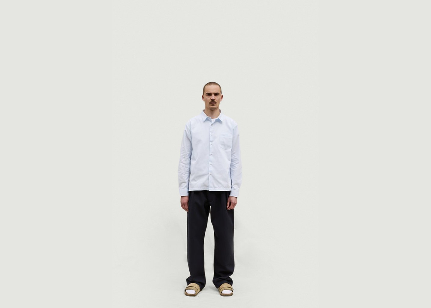 L'exception Chemise Oxford À Rayures Blanc Later