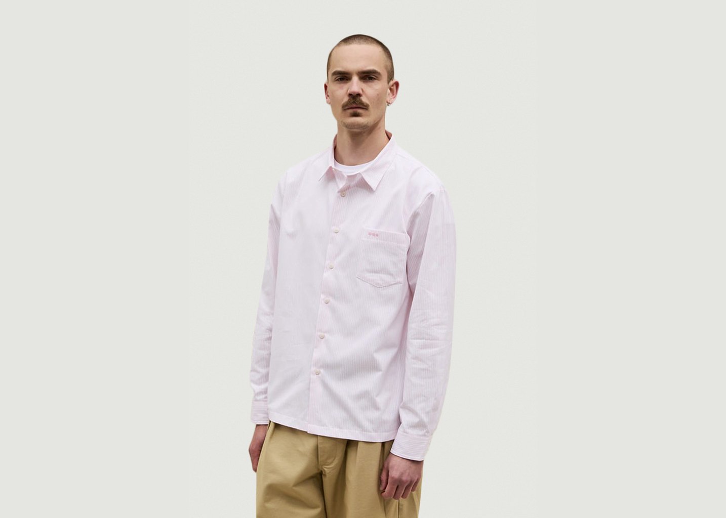 L'exception Chemise Oxford À Rayures Blanc Later