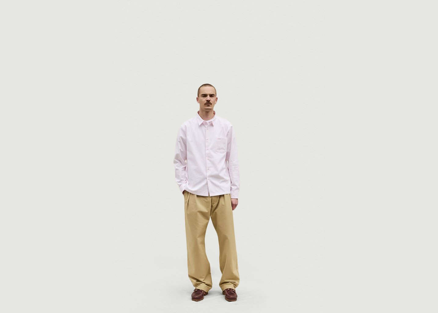 L'exception Chemise Oxford À Rayures Blanc Later