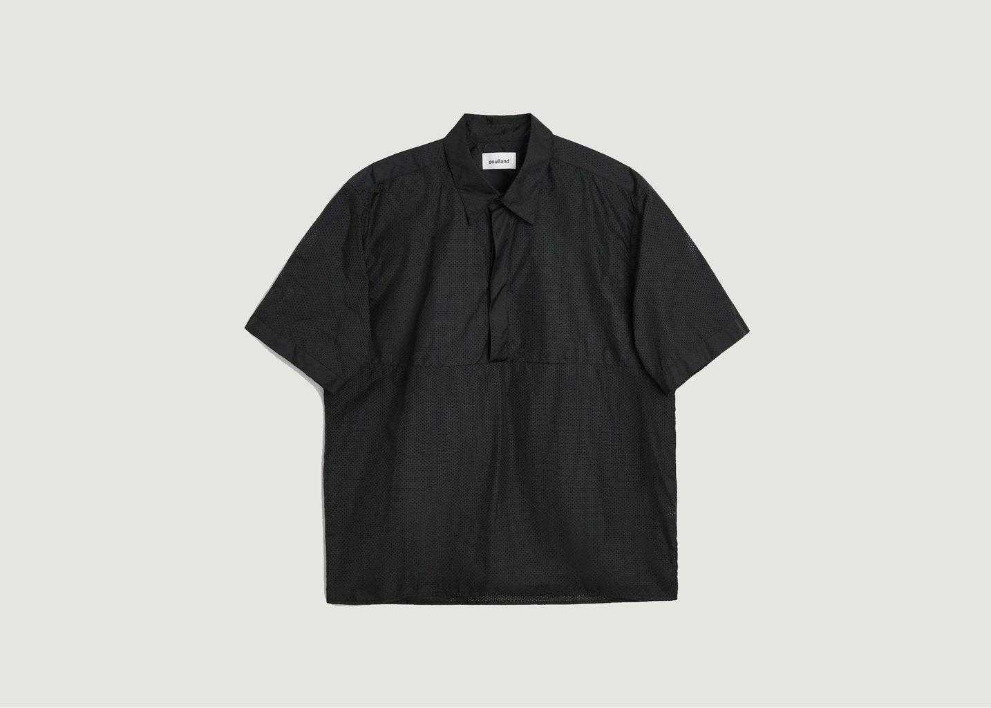 l'exception Chemise Perforée Devin Noir soulland