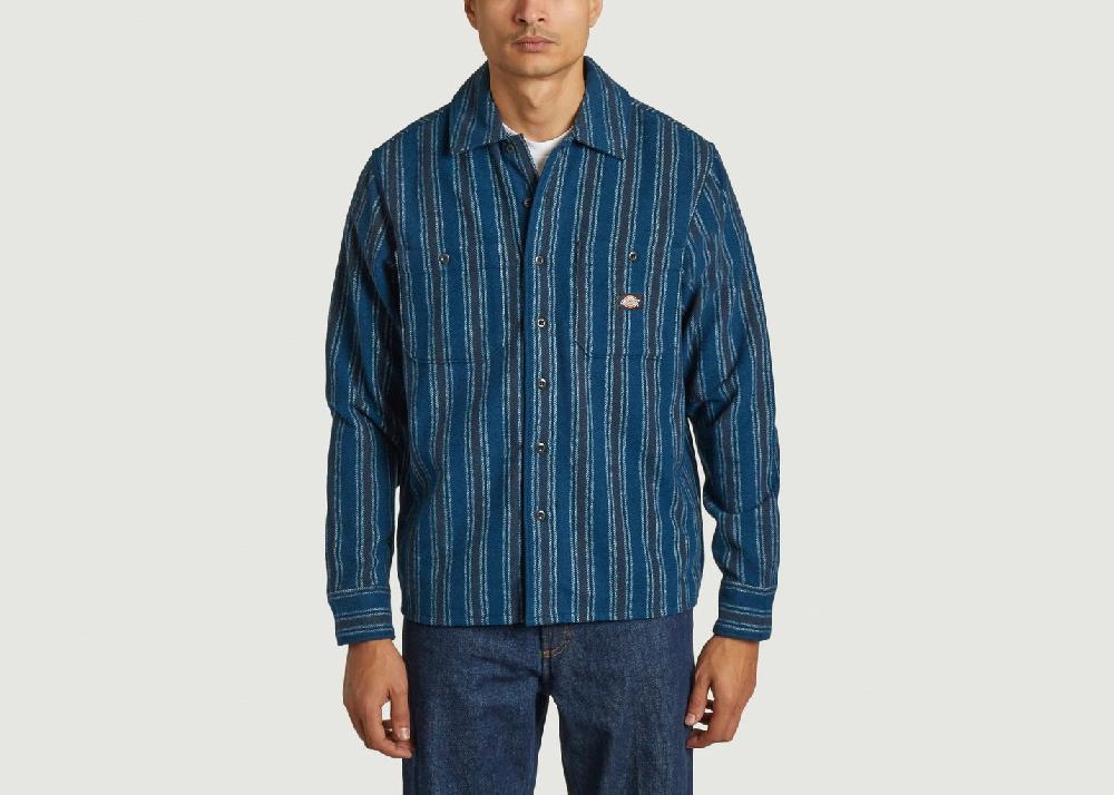 L'exception Chemise Rayée Hope Bleu Marine Dickies