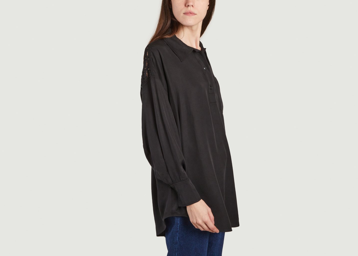 L'exception Chemise Rodea Noir Samsoe & Samsoe
