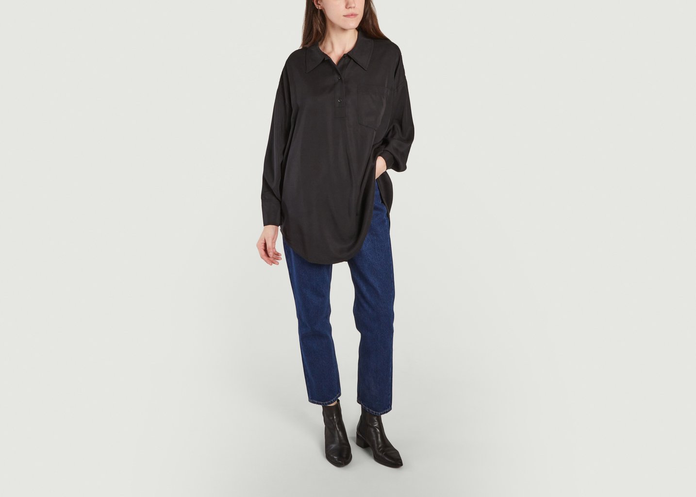 L'exception Chemise Rodea Noir Samsoe & Samsoe