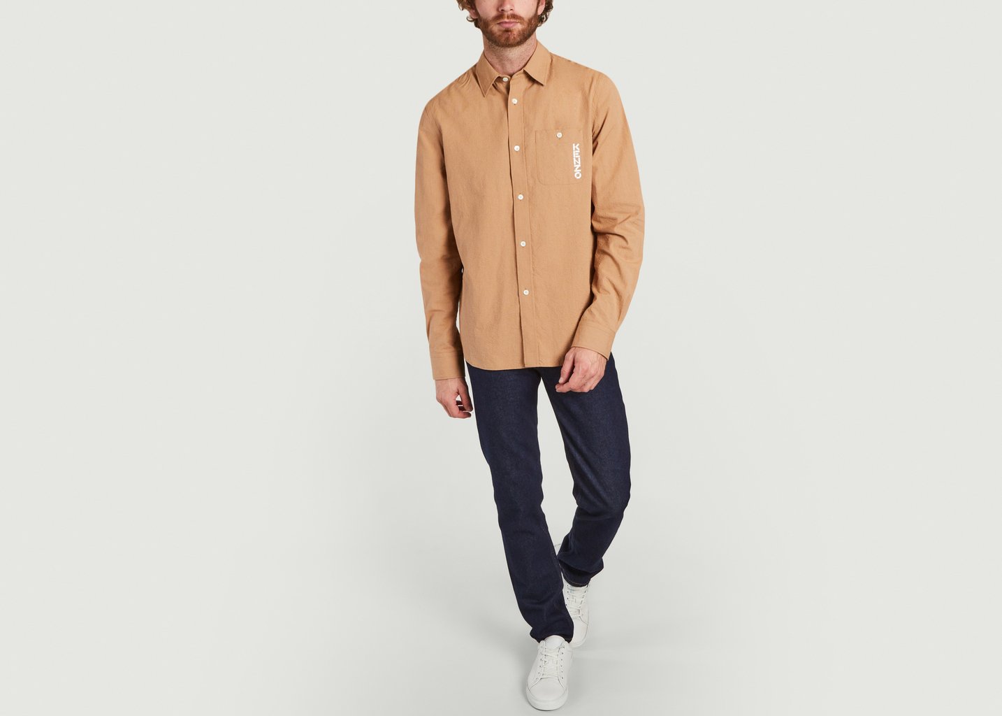 L'exception Chemise Siglée En Coton Brique Kenzo