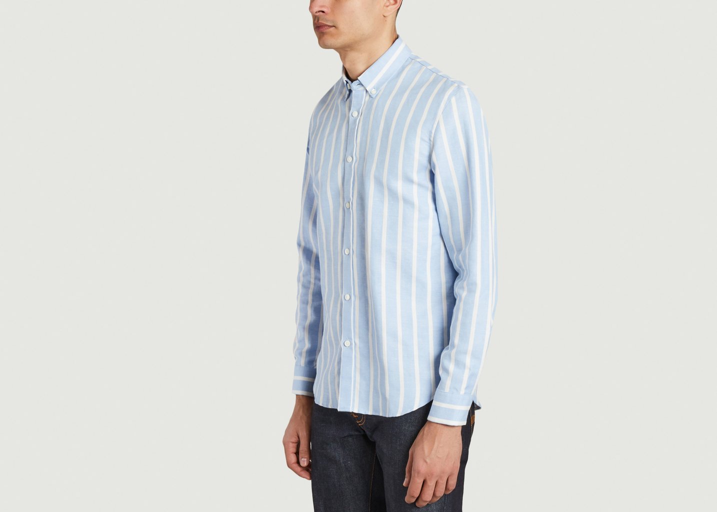 L'exception Chemise Tokyo Hemp Bleu Clair Homecore