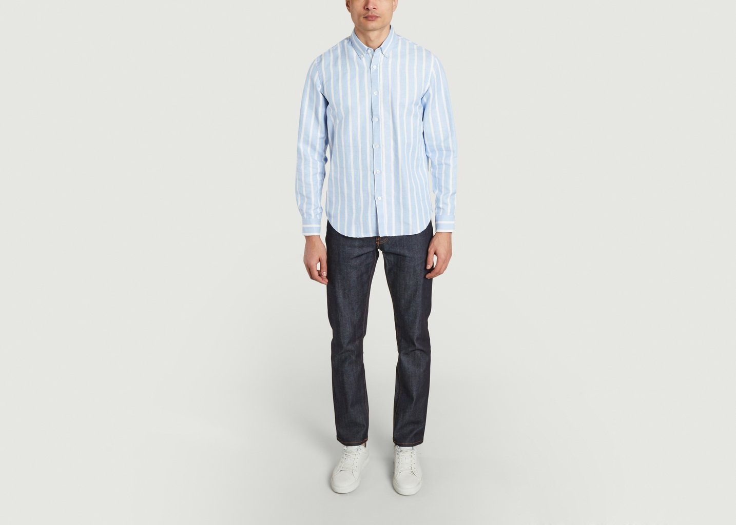 L'exception Chemise Tokyo Hemp Bleu Clair Homecore