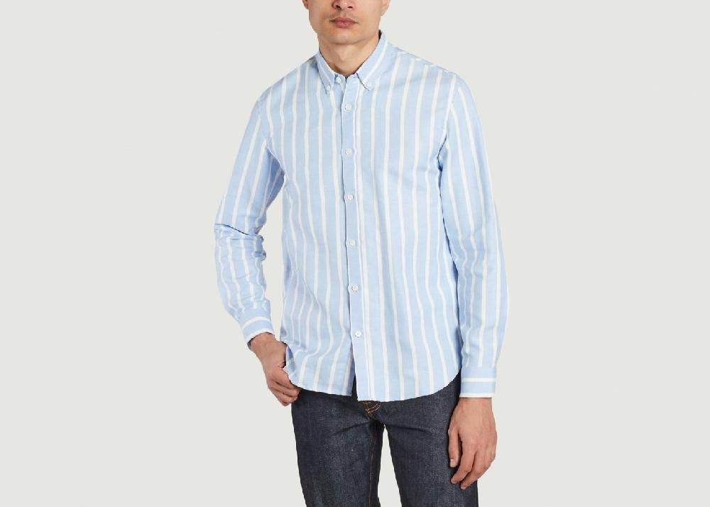 l'exception Chemise Tokyo Hemp Bleu Clair Homecore