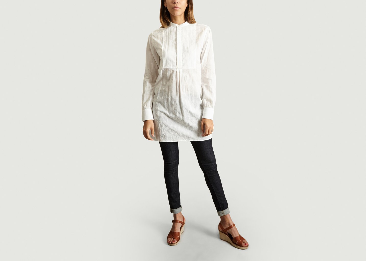 L'exception Chemise Tunique Blanc Laquintane