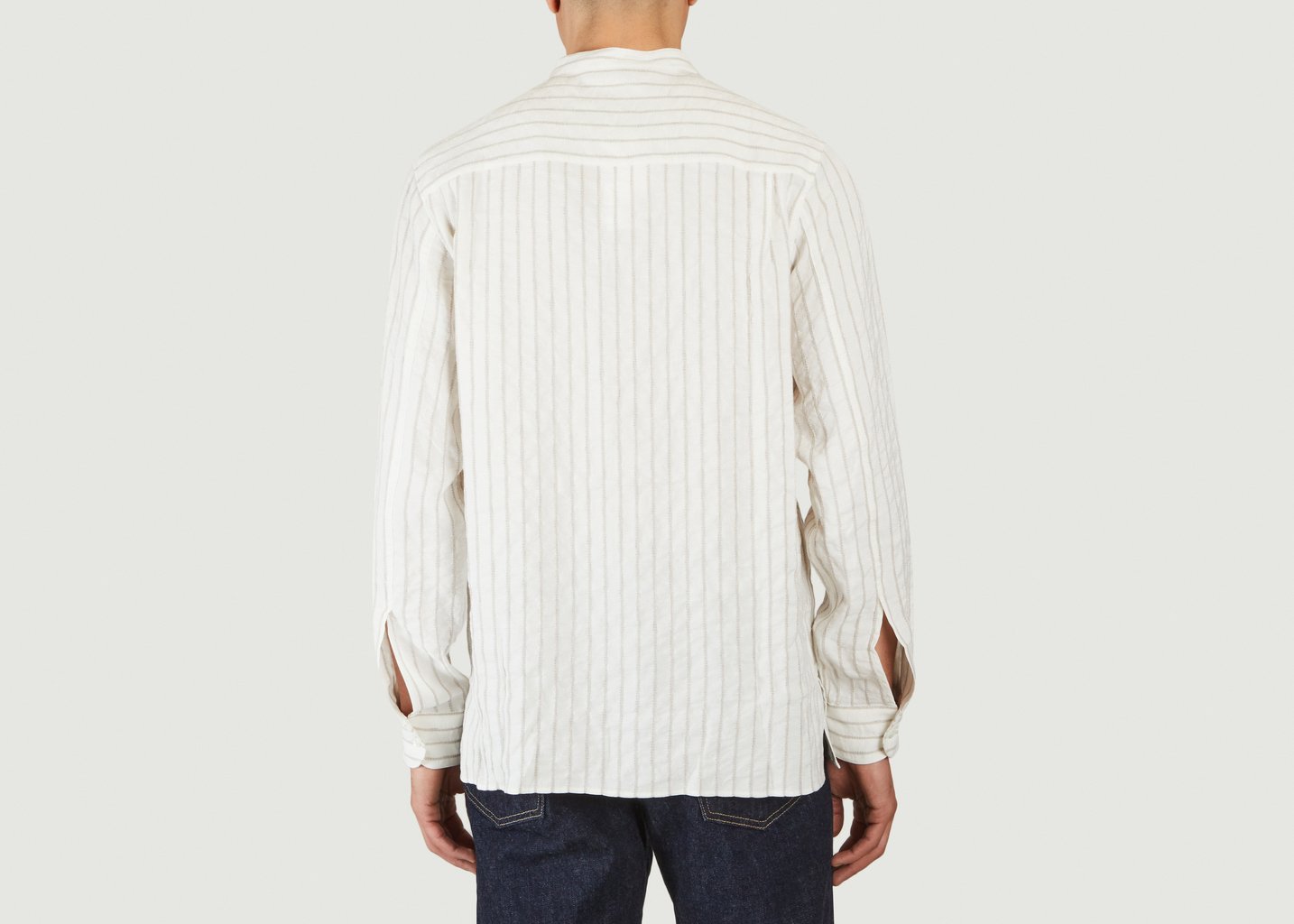 L'exception Chemise Tunique Rayée Ecru Agnès B