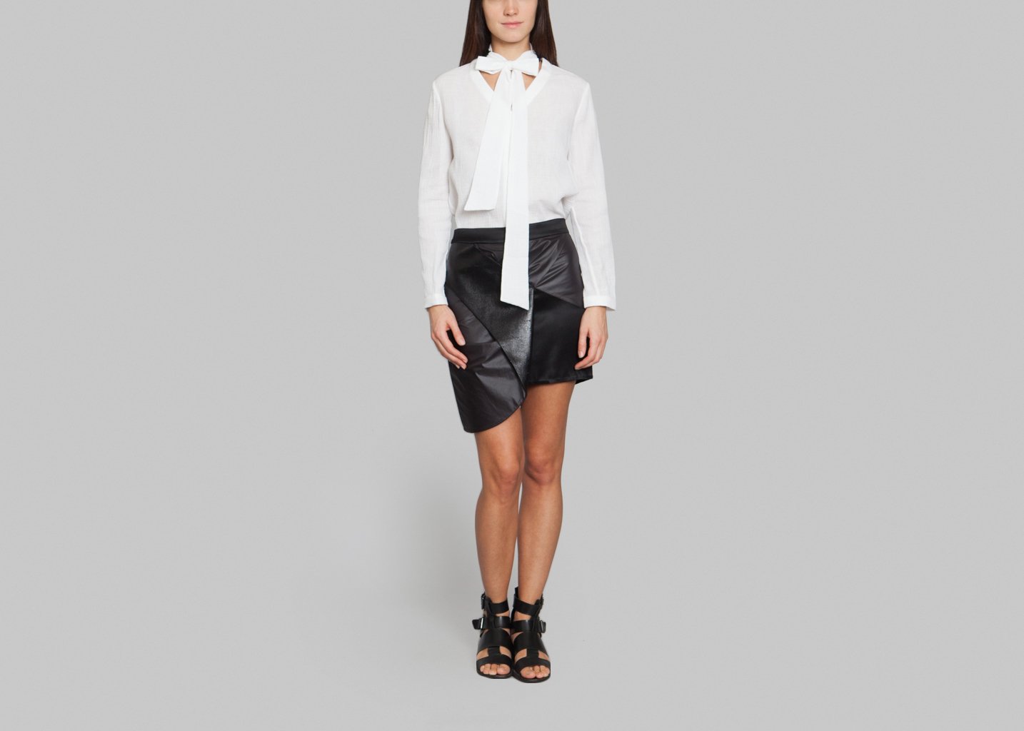 L'exception Chemise W/Tie Blanc Masha Ma