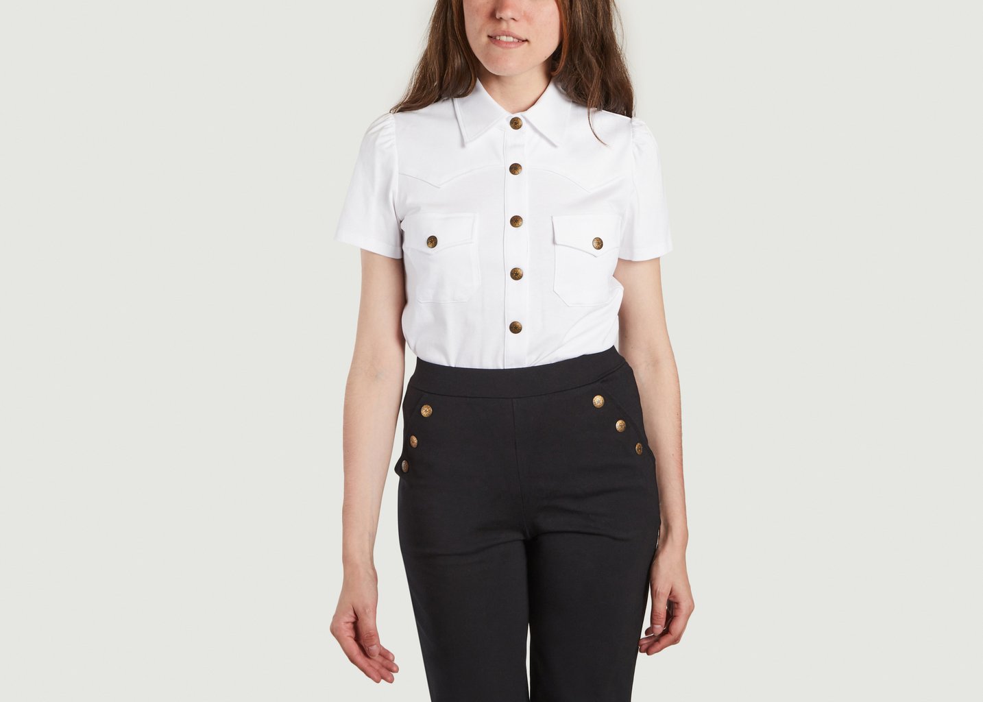 l'exception Chemise Western Blanc agnès b