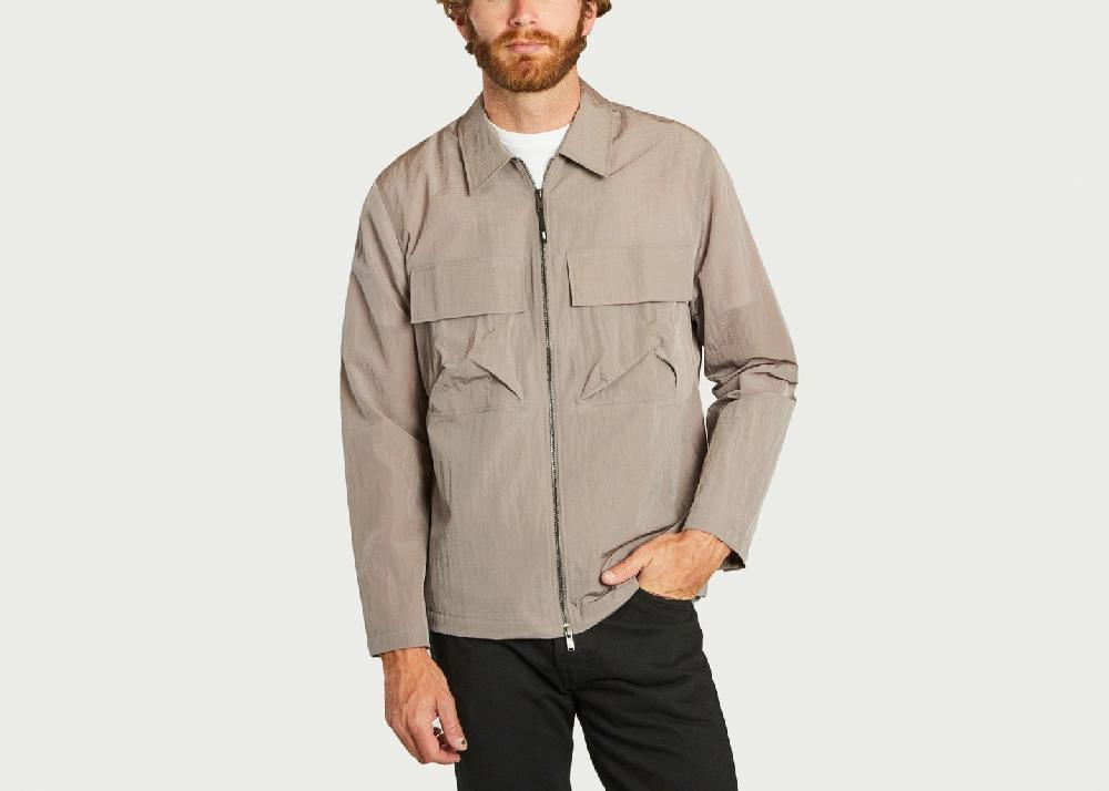 l'exception Chemise zippée Egon Lilas Wood Wood
