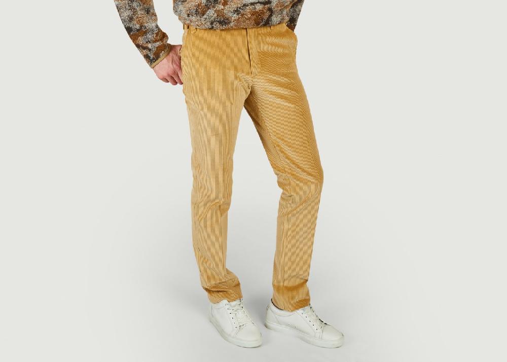 L'exception Chino Flat Velours Beige Bernard Zins