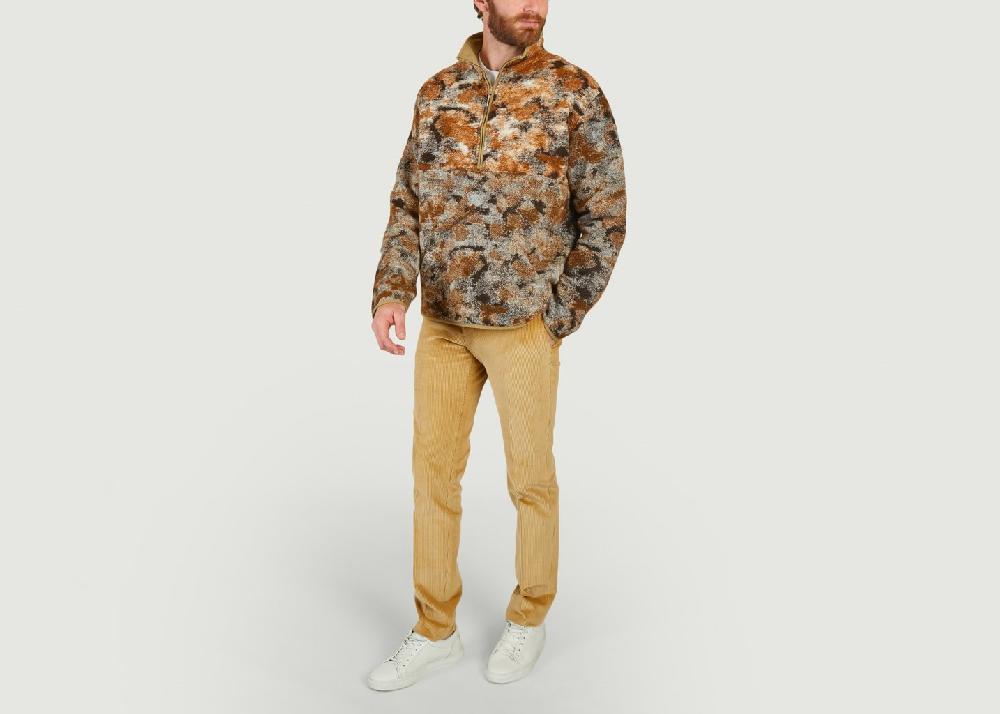 L'exception Chino Flat Velours Beige Bernard Zins