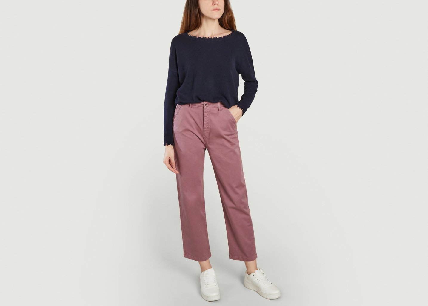 L'exception Chino Sandy Taille Haute Mauve Reiko