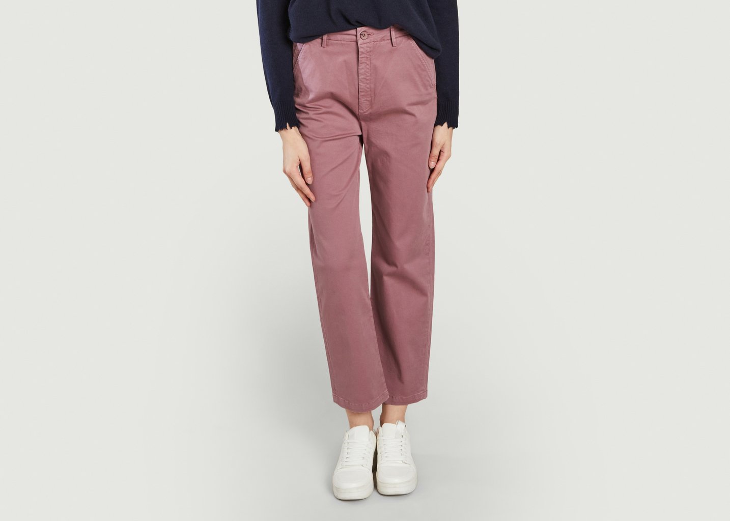 l'exception Chino Sandy taille haute Mauve Reiko