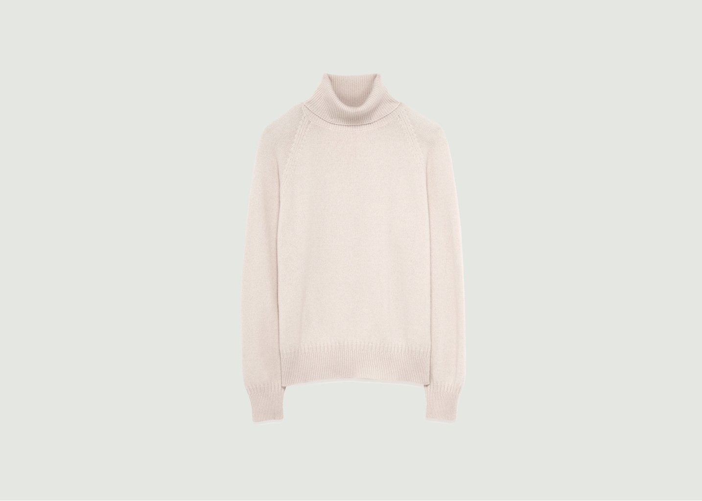 l'exception Col Roulé En Cachemire Ecru Tricot