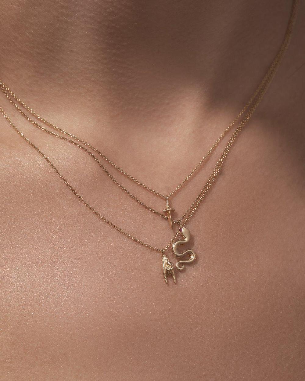 L'exception Collier En Or Dagger XS Or Pamela Love