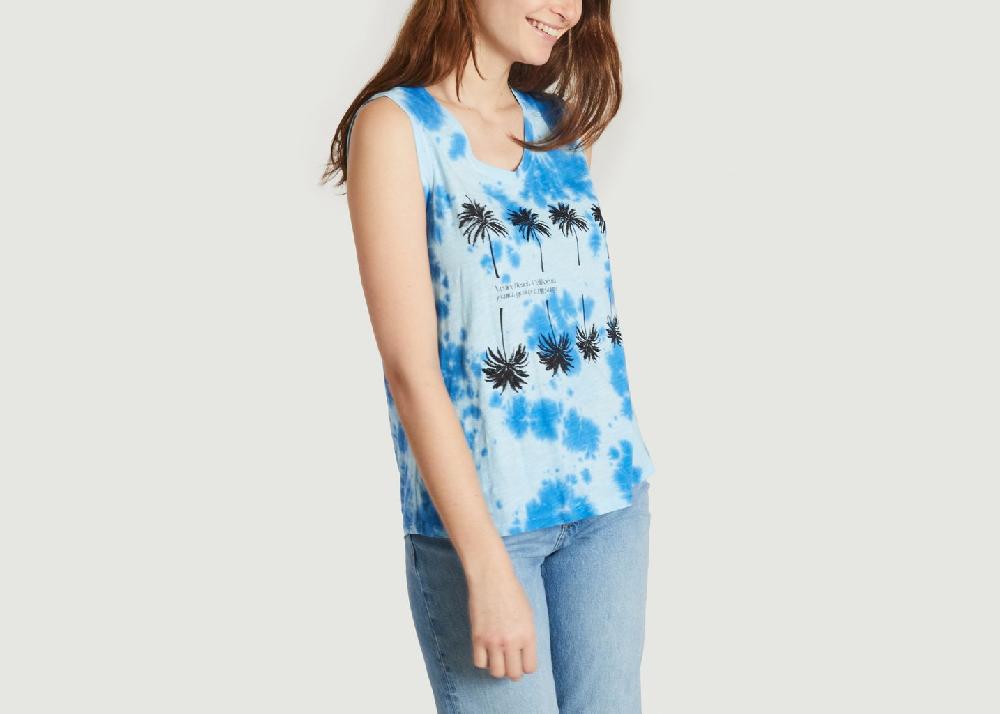 L'exception Débardeur Palmier Bleu Five Jeans