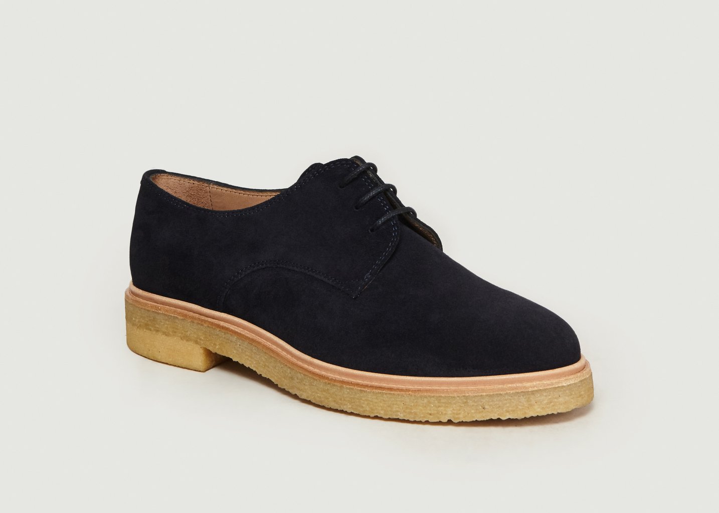 l'exception Derbies Suede Bleu Marine Zespa