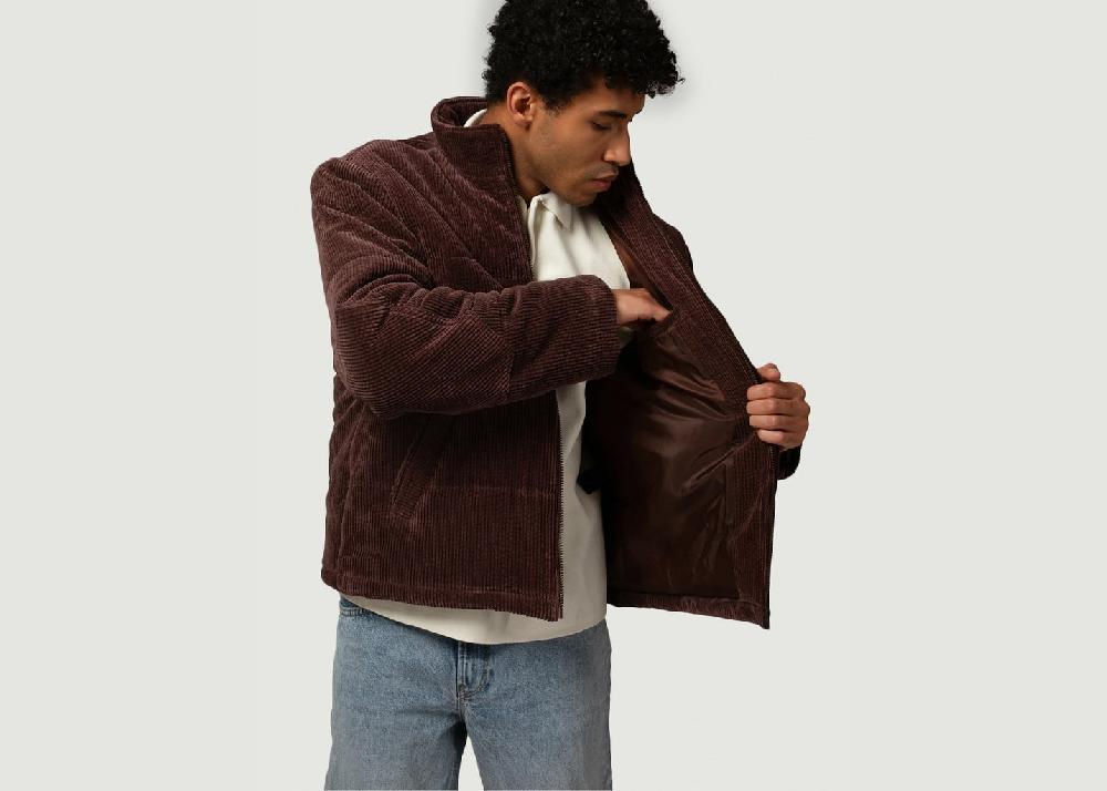 L'exception Doudoune Puffer Chocolat Côtelé Paris