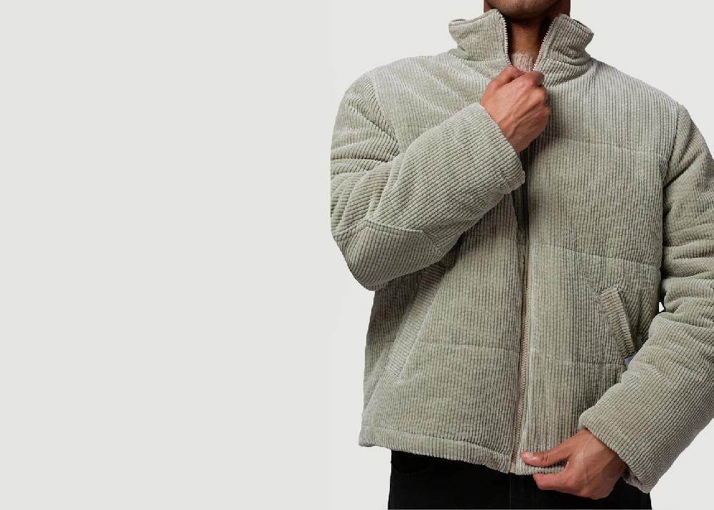 L'exception Doudoune Puffer Khaki Côtelé Paris