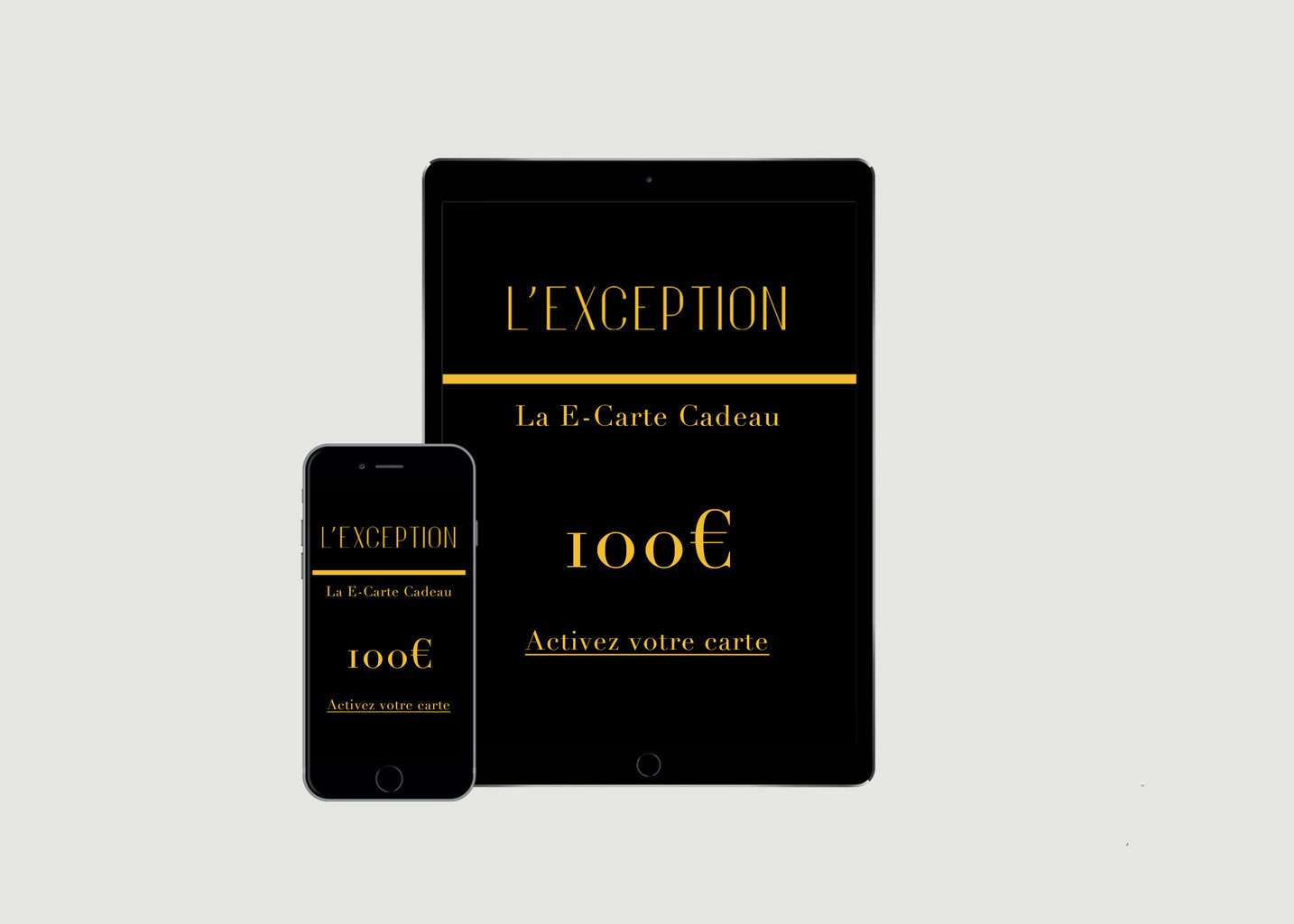 l'exception E carte cadeau Blanc L'Exception