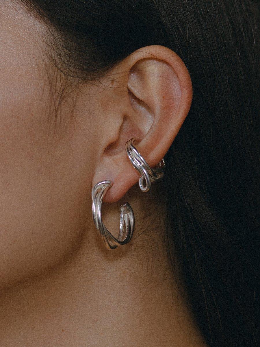 L'exception Earcuff En Argent Tangle Argent FARIS