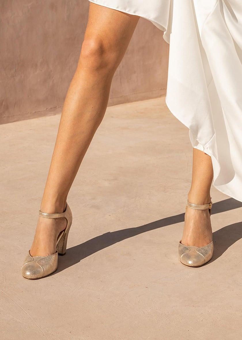 L'exception Escarpin Gwenaëlle Or Maison Toufet