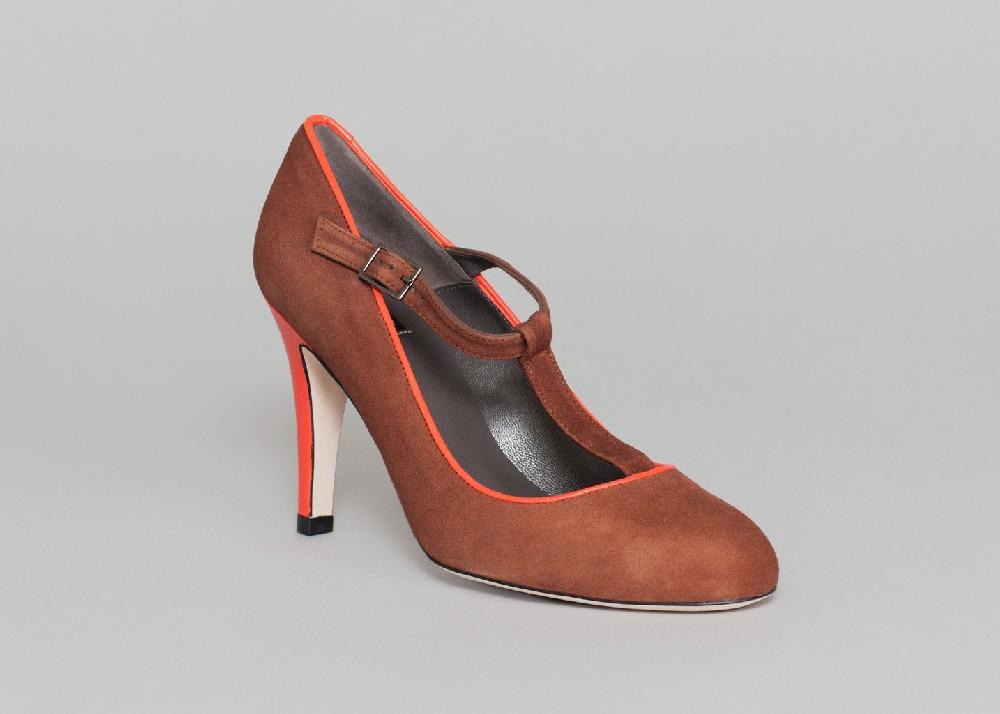 l'exception Escarpin Inès Marron Ellips
