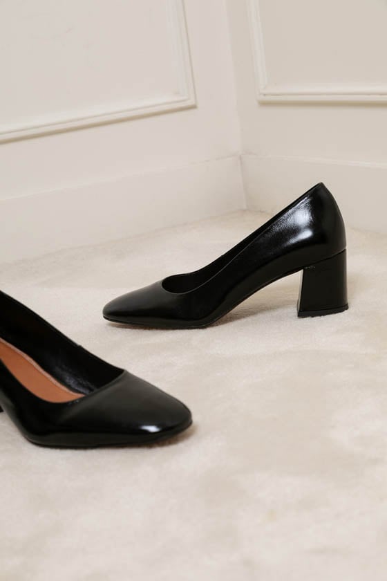 L'exception Escarpin Louisa Noir Maison Toufet