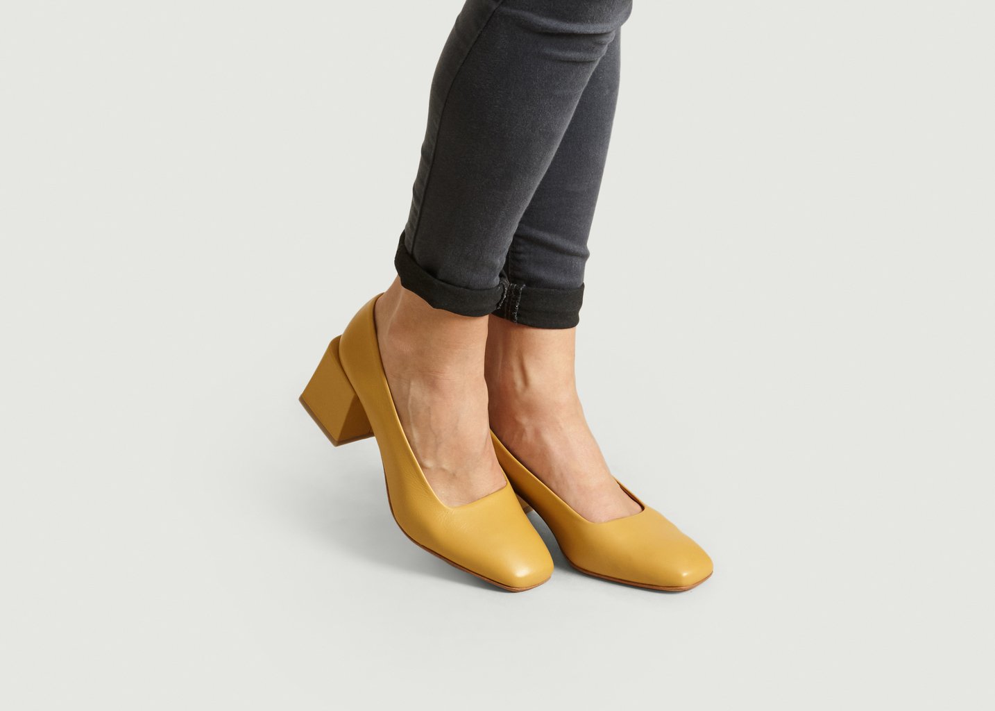 L'exception Escarpins En Cuir Villa Moutarde Loq