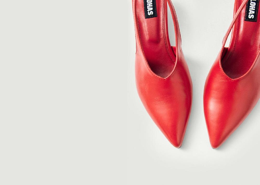 L'exception Escarpins Eros En Cuir Rouge Alohas