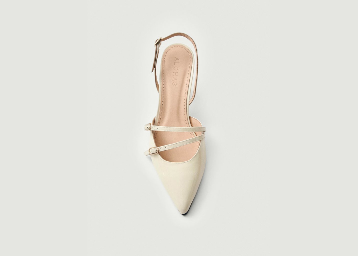 L'exception Escarpins Joelle En Cuir Crème Alohas