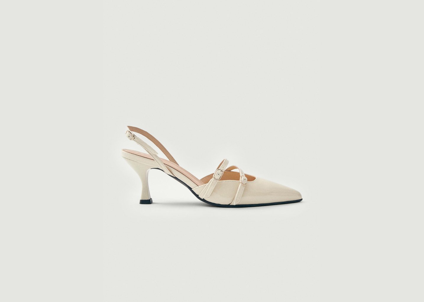 l'exception Escarpins Joelle en cuir Crème Alohas