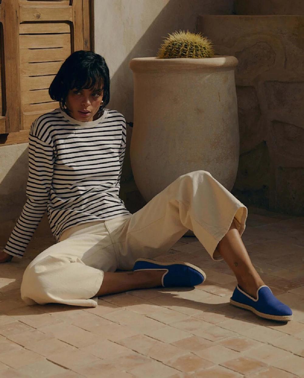 L'exception Espadrille Coton Bleu Roi Angarde